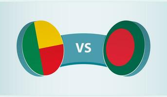 Benin versus bangladesh, team sport- wedstrijd concept. vector