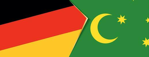 Duitsland en cocos eilanden vlaggen, twee vector vlaggen.