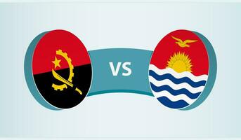 Angola versus kiribati, team sport- wedstrijd concept. vector