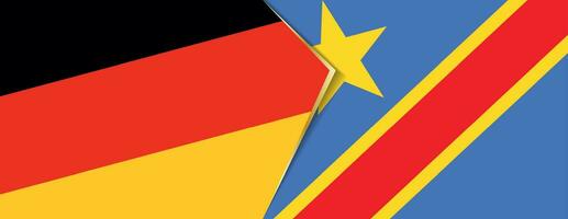 Duitsland en dr Congo vlaggen, twee vector vlaggen.