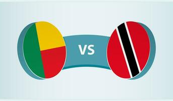 Benin versus Trinidad en tobago, team sport- wedstrijd concept. vector