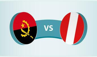 Angola versus Peru, team sport- wedstrijd concept. vector