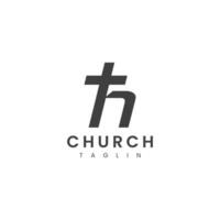 modern brief h kerk logo ontwerp vector beeld