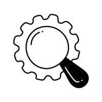 zoeken motor optimalisatie tekening icoon ontwerp illustratie. wetenschap en technologie symbool Aan wit achtergrond eps 10 het dossier vector
