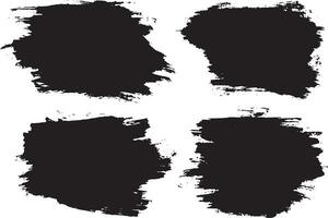 zwart hand- geschilderd vector borstel