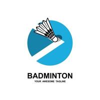 badminton logo vector pictogram illustratie ontwerp