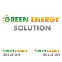 groene energie oplossing typografie. vector
