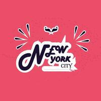 vector wijnoogst t overhemd ontwerp nieuw york stad belettering