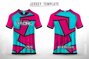 sport jersey en t-shirt sjabloon sport jersey ontwerp vector mockup.