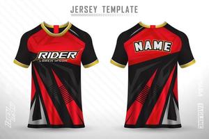 sport jersey en t-shirt sjabloon sport jersey ontwerp vector mockup.