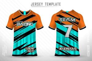 sport jersey en t-shirt sjabloon sport jersey ontwerp vector mockup.