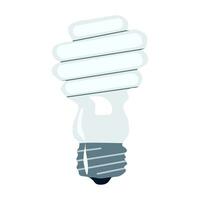 energie besparing licht lamp icoon. vlak stijl tekenfilm illustratie geïsoleerd Aan wit. hand- getrokken technologie concept. ontwerp kunst voor web, poster, mobiel app ontwerp. vector
