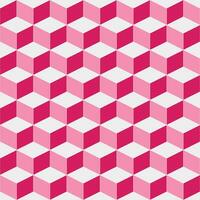 roze kubus patroon. kubus patroon. kubus patroon achtergrond. kubus achtergrond. naadloos patroon. voor achtergrond, decoratie, geschenk omhulsel vector