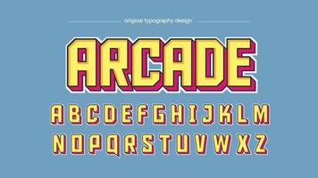 gele en roze gaming-typografie vector