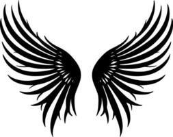 engel Vleugels, zwart en wit vector illustratie