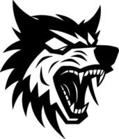 wolf - minimalistische en vlak logo - vector illustratie