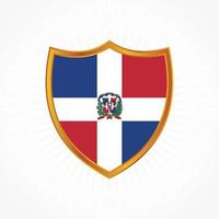 Dominicaanse Republiek vlag vector met schild frame