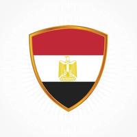 egypte vlag vector met schild frame