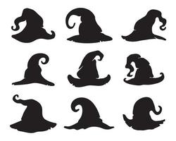 heks magische hoed vector. heksenhoed element silhouet halloween party vector