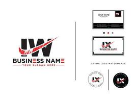 uniek iw vector logo kunst, minimaal iw brief logo borstel icoon ontwerp