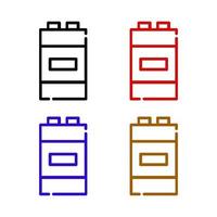 batterij geïllustreerd op een witte achtergrond vector