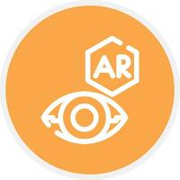 ar contact lens creatief icoon ontwerp vector