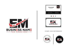 modern em modern logo, borstel em logo brieven icoon vector