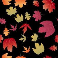 herfst natuurlijke bladeren naadloze patroon achtergrond. vector illustratie