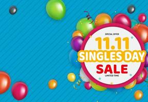 11 november singles dag verkoop. vector illustratie