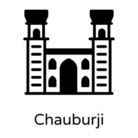 chauburji en oriëntatiepunt vector