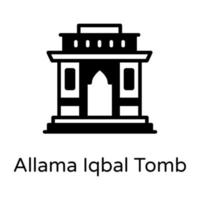 allama iqbal tombe vector