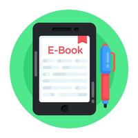 mobiel boek en notebook vector