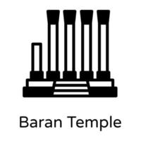 baran tempel en architectuur vector