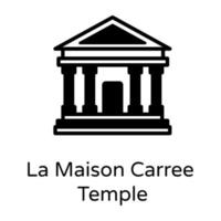 la maison carree tempel vector