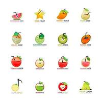 fruit ontwerp logo set vector