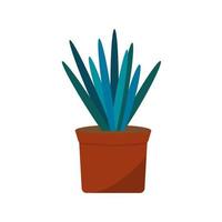 een bloem in een bruine pot. huis plant, huisdecoratie..eps vector