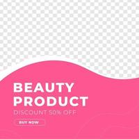 beauty make-up feed ontwerp social media postsjabloon vector