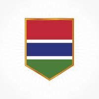 de vlag van Gambia met schildframe vector