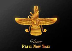 happy jamshedi navroz festival achtergrond van parsi vector