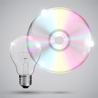 CD / DVD op witte achtergrond, vectorillustratie vector