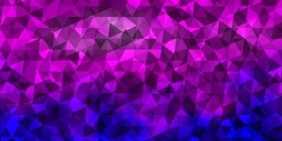 lichtroze, blauw vector sjabloon met kristallen, driehoeken.