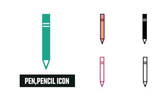 pen, potlood icoon reeks vector illustratie