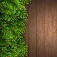 kerstkaart mockup dennenboom grens vector