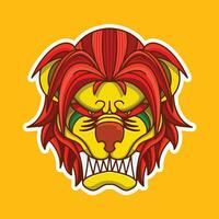 mascotte logo sticker tijger kunst illustratie vector