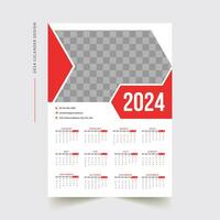 muur kalender ontwerp 2024 vector
