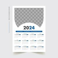 muur kalender ontwerp 2024 vector