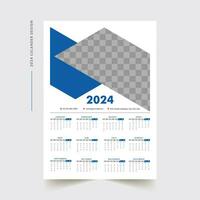 muur kalender ontwerp 2024 vector