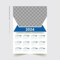 muur kalender ontwerp 2024 vector