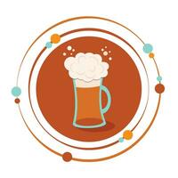 schuimend mok van bier vector illustratie grafisch icoon symbool