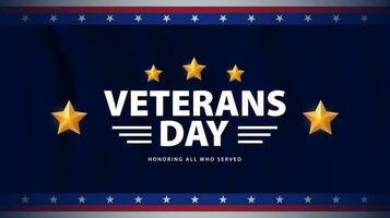 veteranen dag achtergrond. Amerikaans nationaal viering banier ontwerp. eerbiedigen allemaal wie geserveerd poster met Verenigde staten vlag. vector illustratie